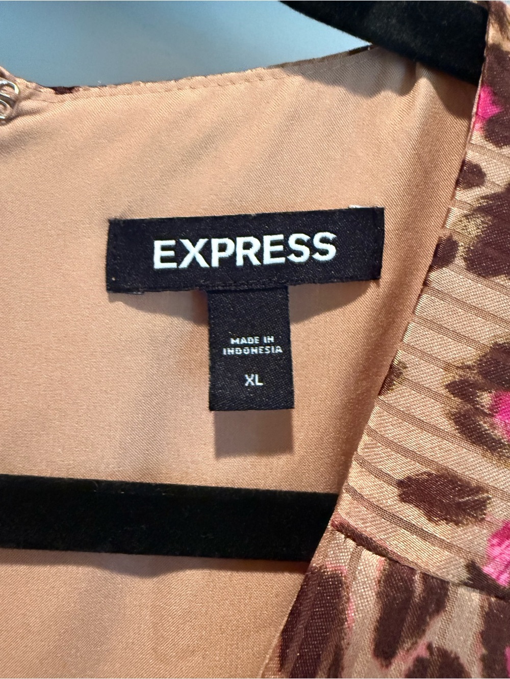 Express Mini Sheath Dress - Leopard Print Plus Pink - Size XL - Picture 6 of 8